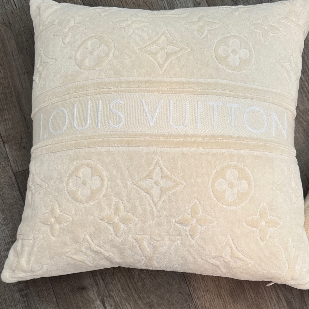 Louis Vuitton Beige Monogram Pillow set of 2